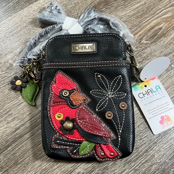 Chala Cell Phone Crossbody Bag, Cardinal Black (827CD6) - Picture 1 of 3